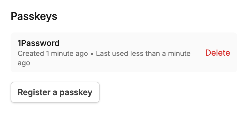 Passkeys in Visualizer